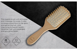 Natural Wooden Detangling Hair Brush - earth lovin