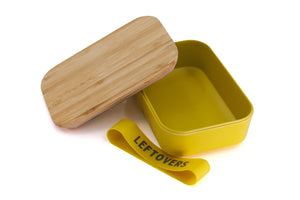 Leftovers Bamboo Lunch Box in Vivid Yellow | Eco-Friendly and Practical - earth lovin