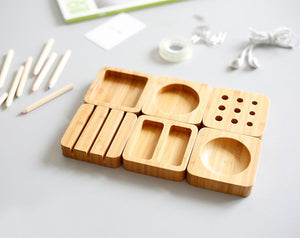 Bamboo Desktop Organizer Blocks - earth lovin