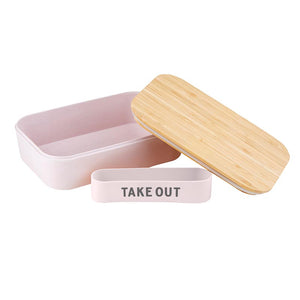 Take Out Bamboo Lunch Box in Blush Pink | Eco-Friendly and Sustainable - earth lovin