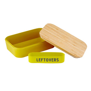 Leftovers Bamboo Lunch Box in Vivid Yellow | Eco-Friendly and Practical - earth lovin