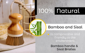 Bamboo Sisal Fiber Dish Brush - earth lovin