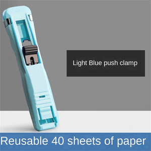 Mini Traceless Reusable Hand Clamp Push Stapler - earth lovin