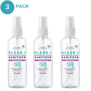 Klean + Hand Sanitizer Crisp Lavender 50ml (3Pack) - earth lovin