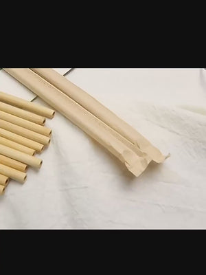 Eco-Friendly Bamboo Straws 12 Pcs 1 Brush